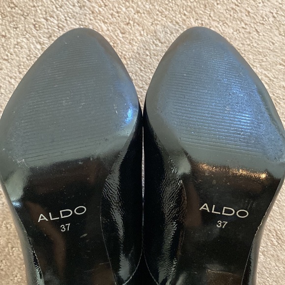 Aldo 37M shiny black ancle booties - Picture 7 of 7